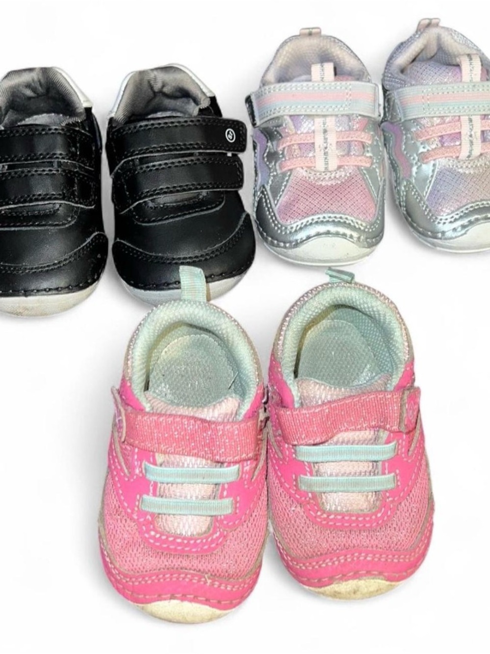 Stride Rite Baby Infant Toddler Girl Sneakers 3c wide